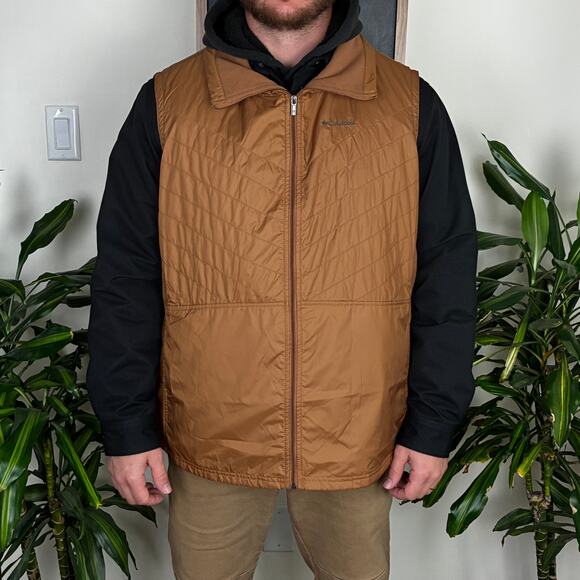 Columbia Tan Puffer Vest - Picture 1 of 4